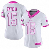 Women Nike Lions 15 Golden Tate III White Pink Rush Fashion Limited Jersey Dzhi,baseball caps,new era cap wholesale,wholesale hats